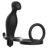 ADDICTED TOYS - PLUG ANAL CON ANILLO DE SILICONA NEGRO 12 CM